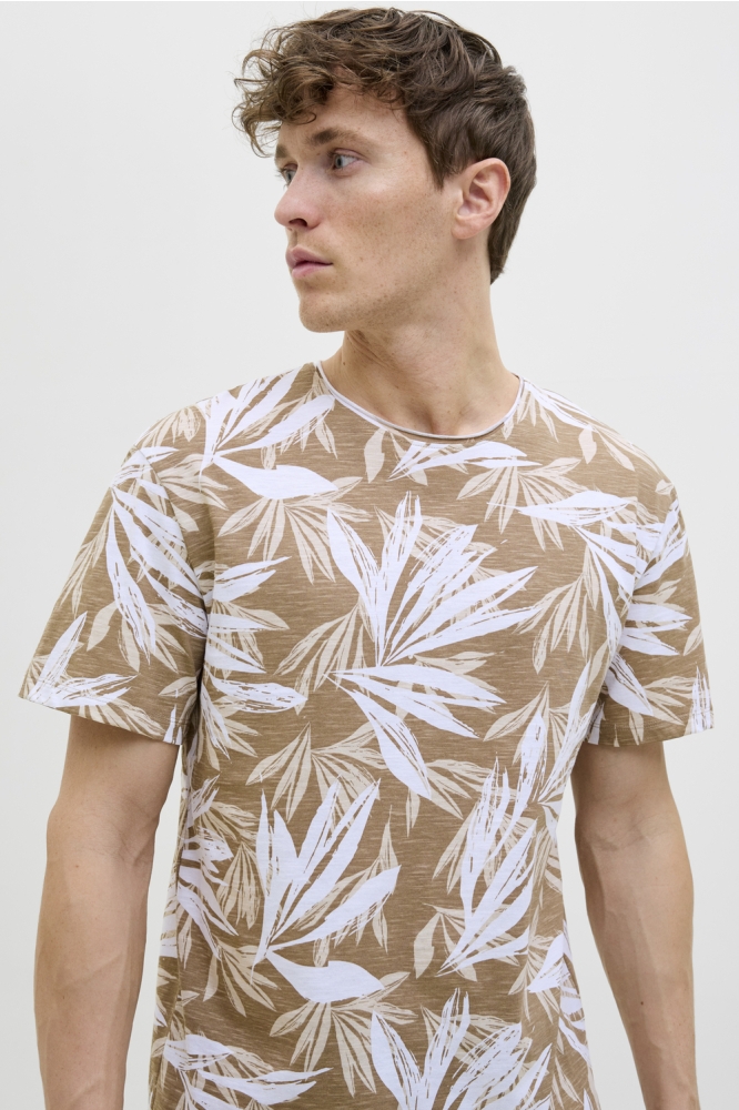 JJEBRYAN AOP TEE S/S O-NECK NOOS 12268126 Coriander